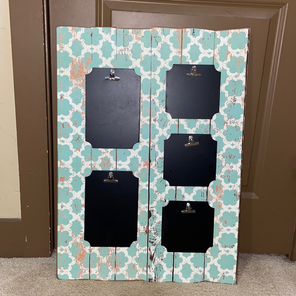 22 in x 30 in mint green multi photo frame